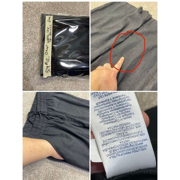 Chaps pull on wide leg pants womens sz small black linen trousers minimalistic - Picture 11 of 12